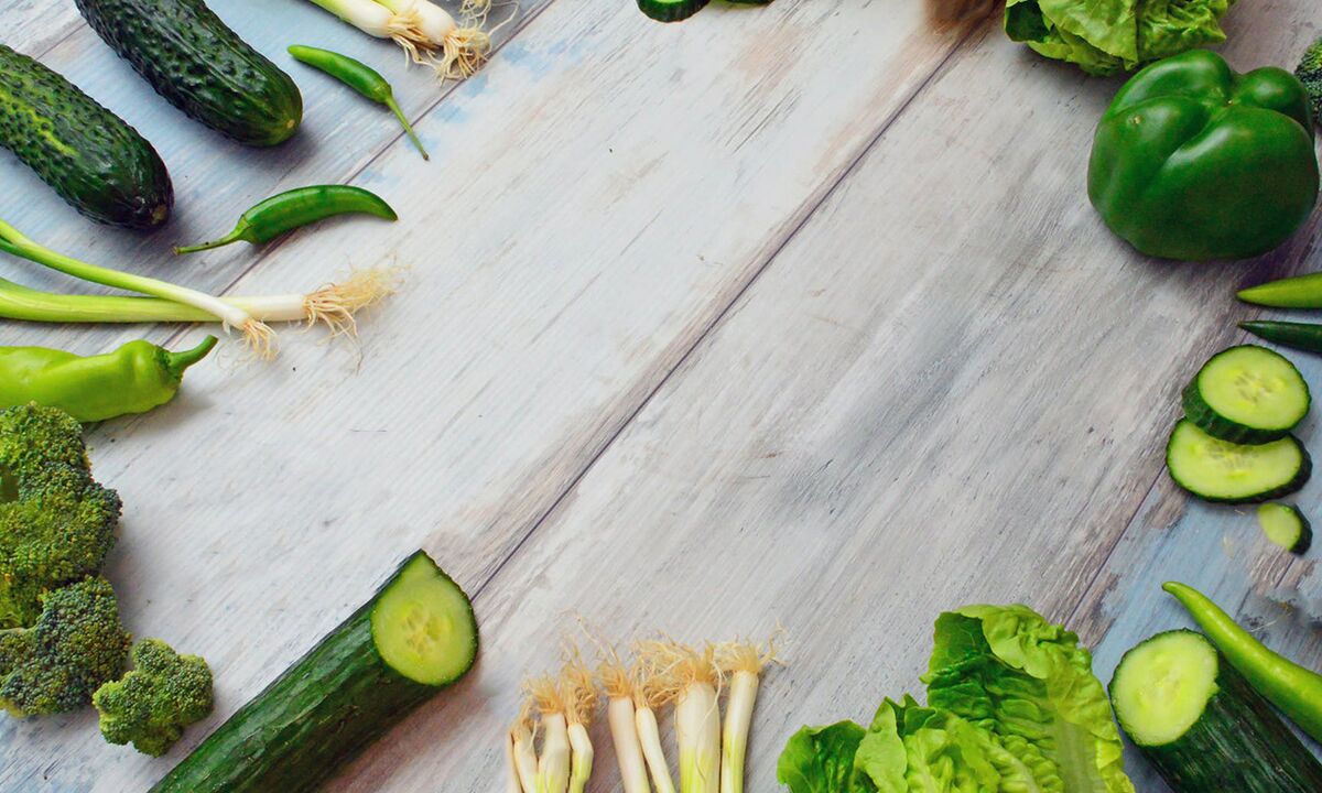 Зелені низькокалорійні овочі в меню гречаної дієти